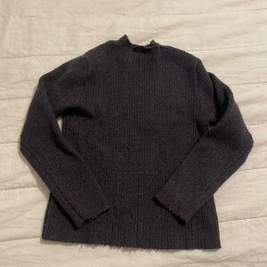 Soft ruffled neck long sleeve shirt